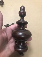 19th Century Antique FINIAL TURNED CLOCK/BED MAHOGANY FINIAL GREAT CONDITION picture