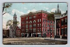 Portland ME-Maine, YMCA Building, Free St Baptist Church, Vintage Postcard picture