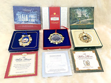 Lot of 3 White House Historical Association Gold Christmas Ornaments picture
