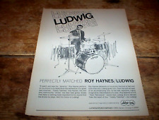 ROY HAYNES ( LUDWIG DRUMS ) 1966 Vintage U.S. Jazz magazine PROMO Ad NM- picture