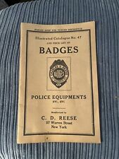 C.D. Reese Catalog Badges Police Equipment  picture