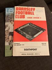 1973 Barnsley V Southport Football/Soccer Programme picture