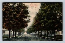 Leslie MI-Michigan, Bellevue Ave Scenic View, Antique, Vintage c1909 Postcard picture