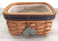 Longaberger 2003 Fathers Day Pocket Change Basket with Protector, Liner & Card picture