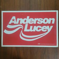 Vintage 1980 John Anderson/Patrick Lucey Presidential Campaign Poster 22