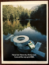 1971 KOOL Cigarettes Vintage Print Ad Lake Trees Filter Kings picture