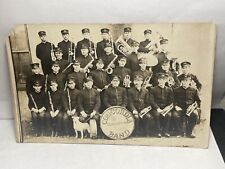 Early 1900s Concord Missouri Military? band RPPC And Dog picture