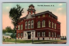 Rochester NH-New Hampshire, City Hall, Antique, Vintage Souvenir Postcard picture