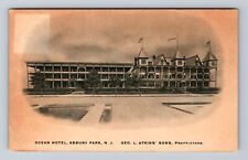Asbury Park NJ-New Jersey, Ocean Hotel, Advertisement, Antique Vintage Postcard picture