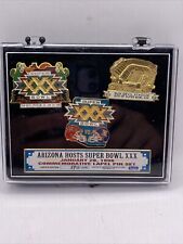 Super Bowl XXX Commemorative Lapel Pin Set LE 694/10000 Arizona Hosts B2F picture