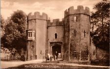 Postcard The Drawbridge Wells Bishops palace  picture
