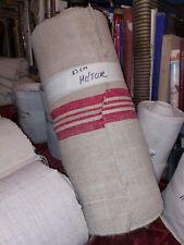 Grain sack grainsack fabric vintage linen Red  striped 1 yards washed picture