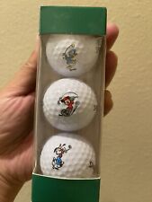 Sleeve Of 3 Vintage Disneyland Walt Disney Spalding Golf Balls Mickey Mouse New picture
