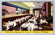Meridian MS-Mississippi, Davis Grill Advertising, Antique, Vintage Postcard picture