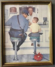 The Runaway Vintage Norman Rockwell Wood Frame W/Glass picture