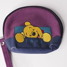 Vintage Disney Winnie the Pooh Purple Embroidered Coin Purse Wristlet picture