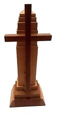 VINTAGE WOODEN CROSS SCULPTURE VERY PRETTY Nice picture