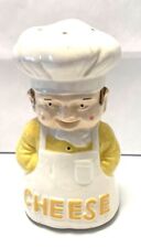 Vintage Grated Cheese Shaker Chef Ceramic Happy Italian Chef Apron Parmesan picture