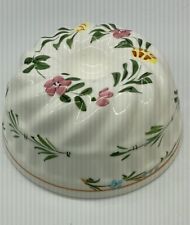 Bassano Bundt  Mold Vintage Ceramic Faience Ceramiche ABC Floral Italy picture