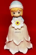 Vintage Precious Moments January Birthday Flower Girl Bell picture