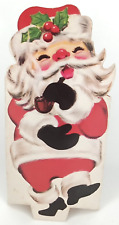Christmas Santa Claus Cardstock Product Store Display Vintage Holiday Decor Rare picture