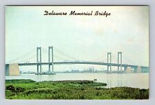 New Castle DE-Delaware, Delaware Memorial Bridge, Antique Vintage Postcard picture