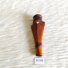 1930s Vintage Handmade Snake Art Tobacco Smoking Pipe Terracotta TC229 picture