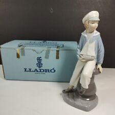 Lladro #4810 Boy With Yacht Porcelain Figure 9