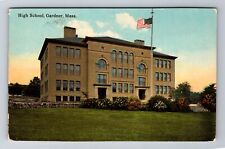 Gardner MA-Massachusetts, High School, Antique, Vintage c1914 Souvenir Postcard picture