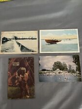 Indian Lake Ohio vintage collectible postcards lot of four picture