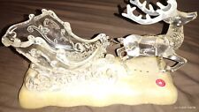 Vintage Christmas Lighted Santa Sled - Reindeer Color Changing-Music-Centerpiece picture