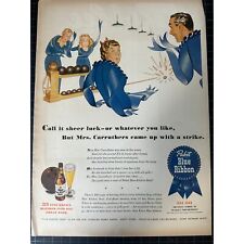 Vintage 1944 Pabst Blue Ribbon Beer Print Ad picture