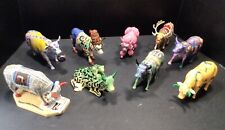 Herd of 9 Cow Parade Collectible Figurines - Refer To Description For Details picture