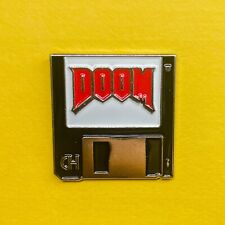 Doom Floppy Disk Pushback Pin Retro Games Shoot’em Up Lapel picture