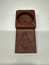 Vintage Free Mason - Masonic symbol Red Clay ashtray picture