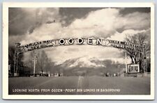 Postcard Welcome Arch Washington Boulevard, Ogden Utah Posted 1944 picture