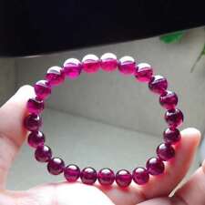 Genuine Natural Purple  Garnet Crystal Beads   Round Beads Bracelet 8.5mm picture