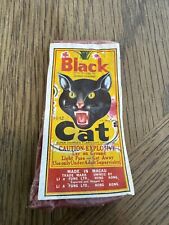 1970s BLACK CAT paper LABEL firecracker firework packaging LI & FUNG 1-1/2 12 picture