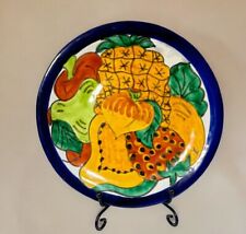 Vintage Talavera Castillo 6” Hand Painted Plate Mexico Fruit Pattern ‘92 picture