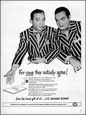 1947 Bob Hope & Bing Crosby photo U.S. Savings Bonds vintage print ad adL24 picture