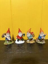 4 Vintage Enesco 1979 Gnomes  Elves With 2 Original Foil Labels picture
