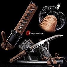 20'' T10 Clay Temper Sharp Tanto Sword Short Knife Mini Japanese Samurai Katana picture