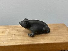 Vintage Antique Cast Metal Primitive Americana Frog / Toad Figurine picture