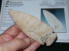 VERY NICE BIG DOVETAIL POINT with JIM BENNETT COA  St. LOUIS CO. Missouri   C804 picture