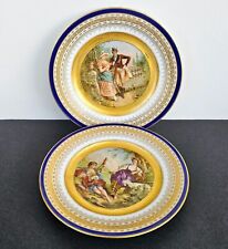 Antique Royal Vienna Porcelain Plates Hand Painted Signed picture