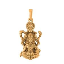 925 Sterling Silver 22k Gold Plated God Vishnu Laxmi Narsimha Pendant picture