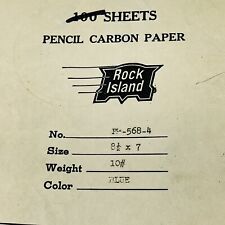 Vintage Rock Island Railway Railroad Depot Office Logo Pencil Carbon Paper picture