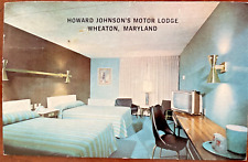 Postcard MD Wheaton Maryland Howard Johnson's Motor Lodge Restaurant TV PM 1968 picture