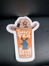 💫Dutch Bros Coffee Sweet Tea Dutch Style🤠Texas Cowboy Hat Sticker July 24 picture