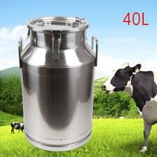 40L/10.56 Gallon Stainless Steel Milk Can - Heavy Duty Farm Milk Jug Milk Bucket picture